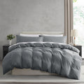 Nestl Grey California King Duvet Cover Set - Soft Prewashed Cal King
