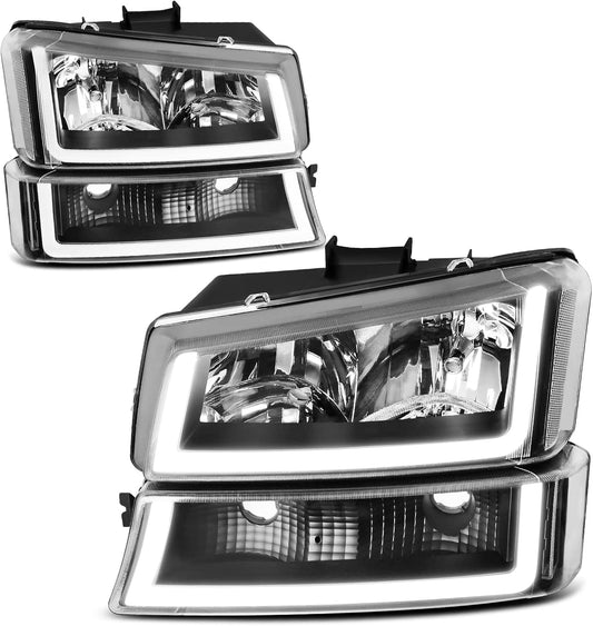 AUTOSAVER88 Headlight Assembly with LED DRL for Silverado