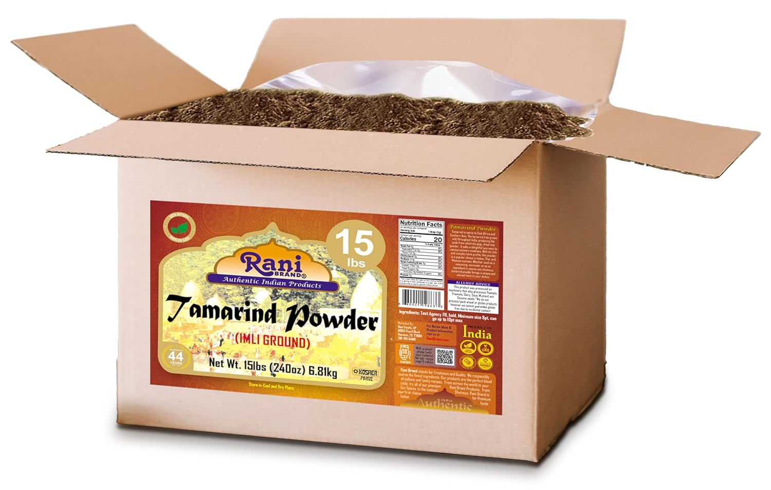 Rani Tamarind Powder Imli 240oz All Natural Vegan Gluten Friendly