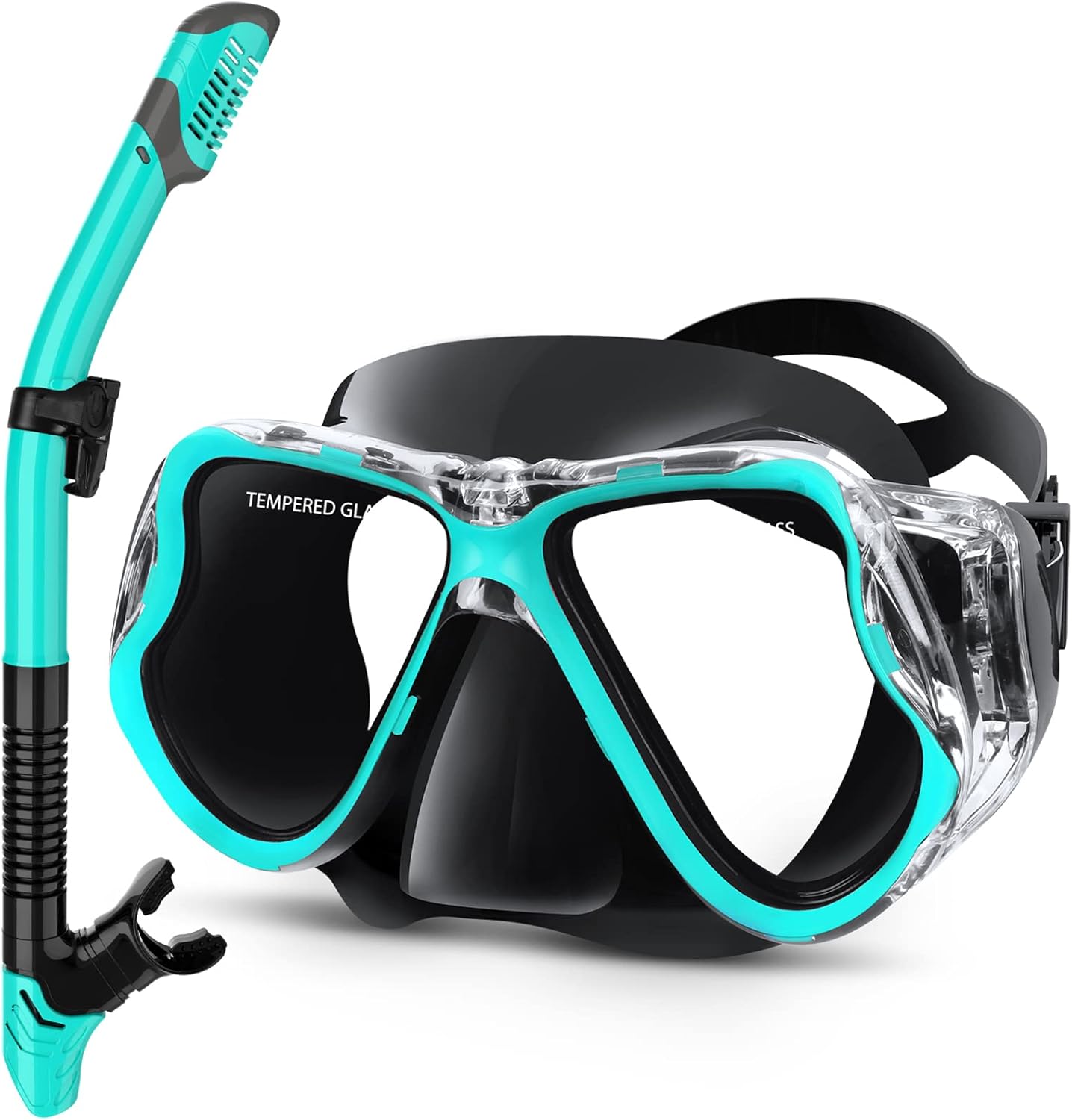Greatever Dry Snorkel Set with Panoramic View for Divers