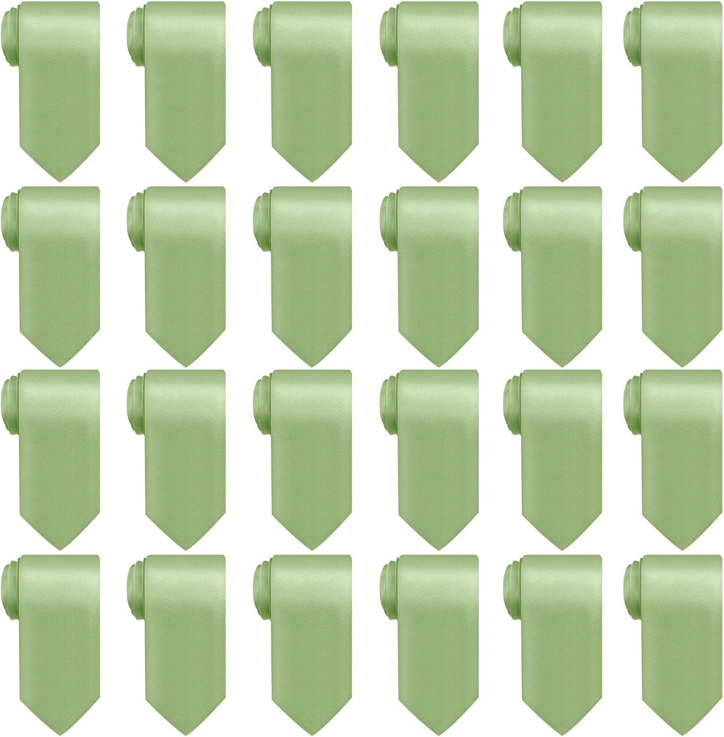 Syhood Solid Satin Necktie Set for Men - 24 Color Options