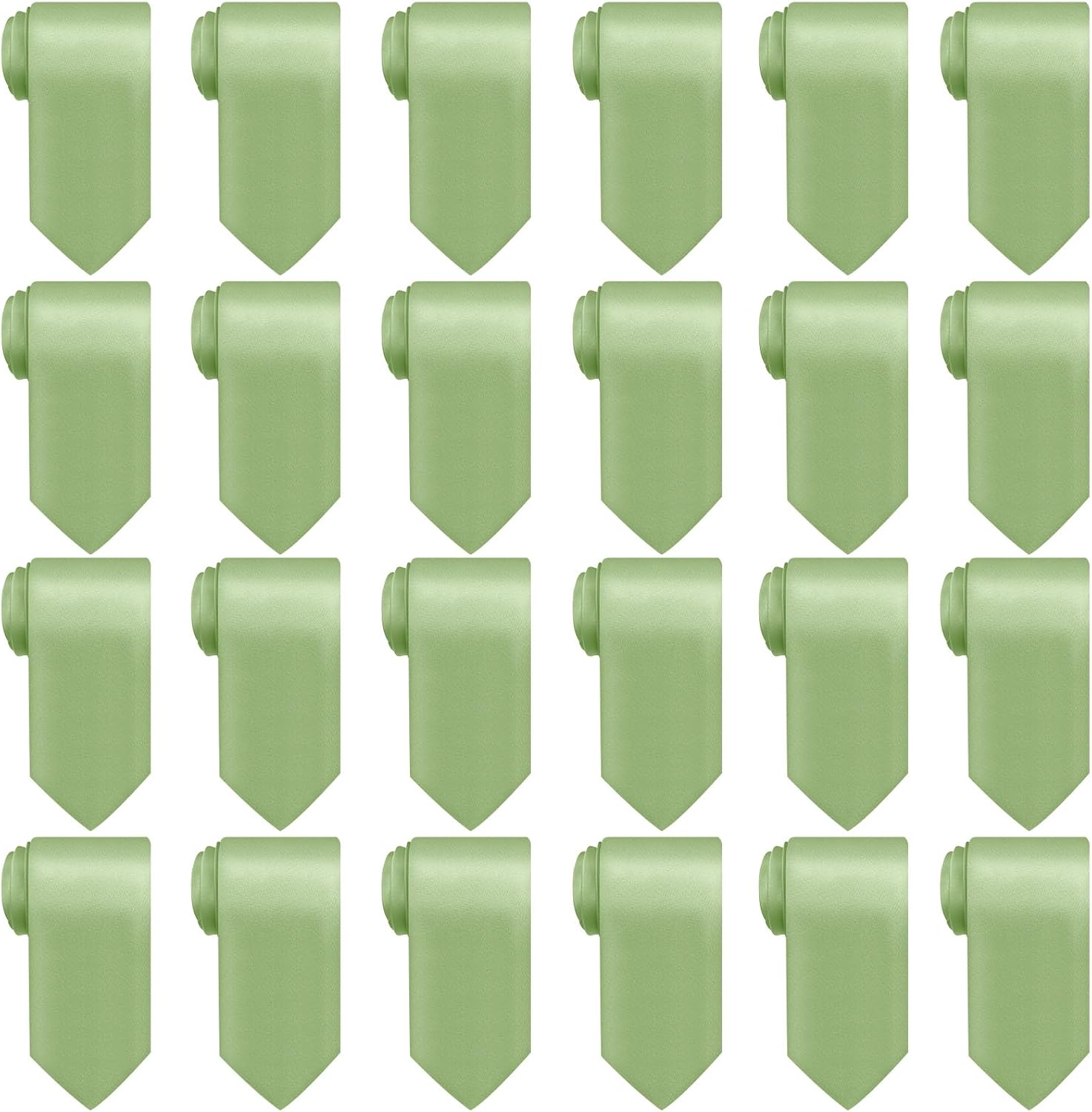 Syhood Solid Satin Necktie Set for Men - 24 Color Options