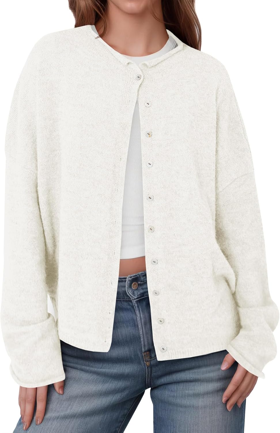 Saodimallsu Womens Button Up Cardigan Sweater for Fall Style