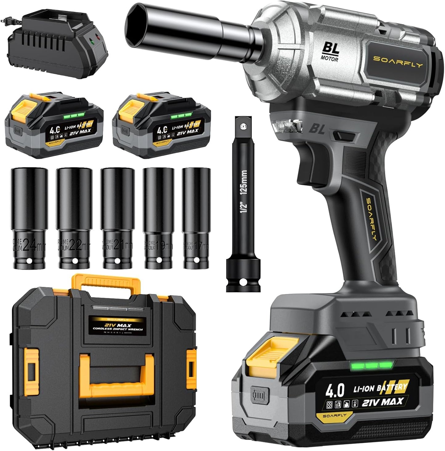 Cordless Impact Wrench with 1200Nm Torque for Heavy-Duty Tasks