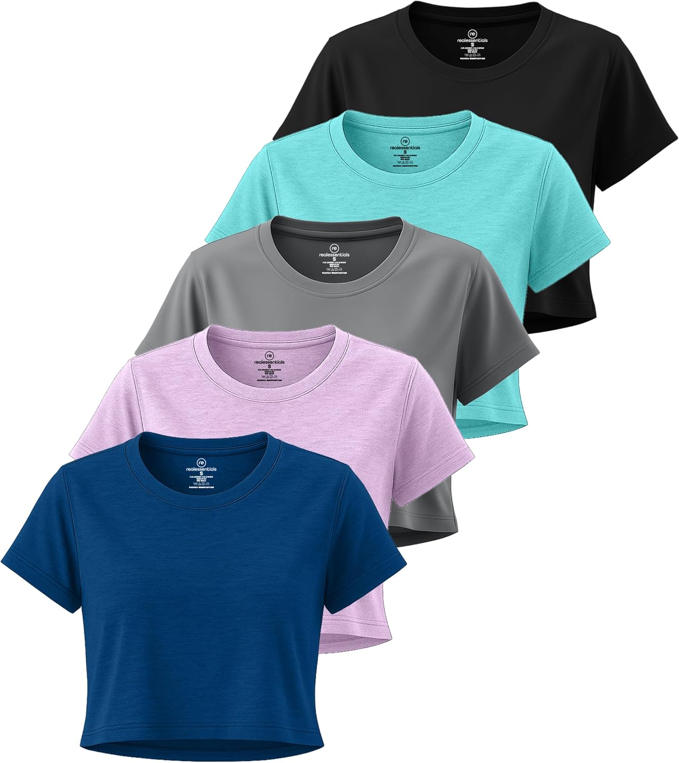 Real Essentials Women's Dry Fit Crop Top for Active Lifestyle