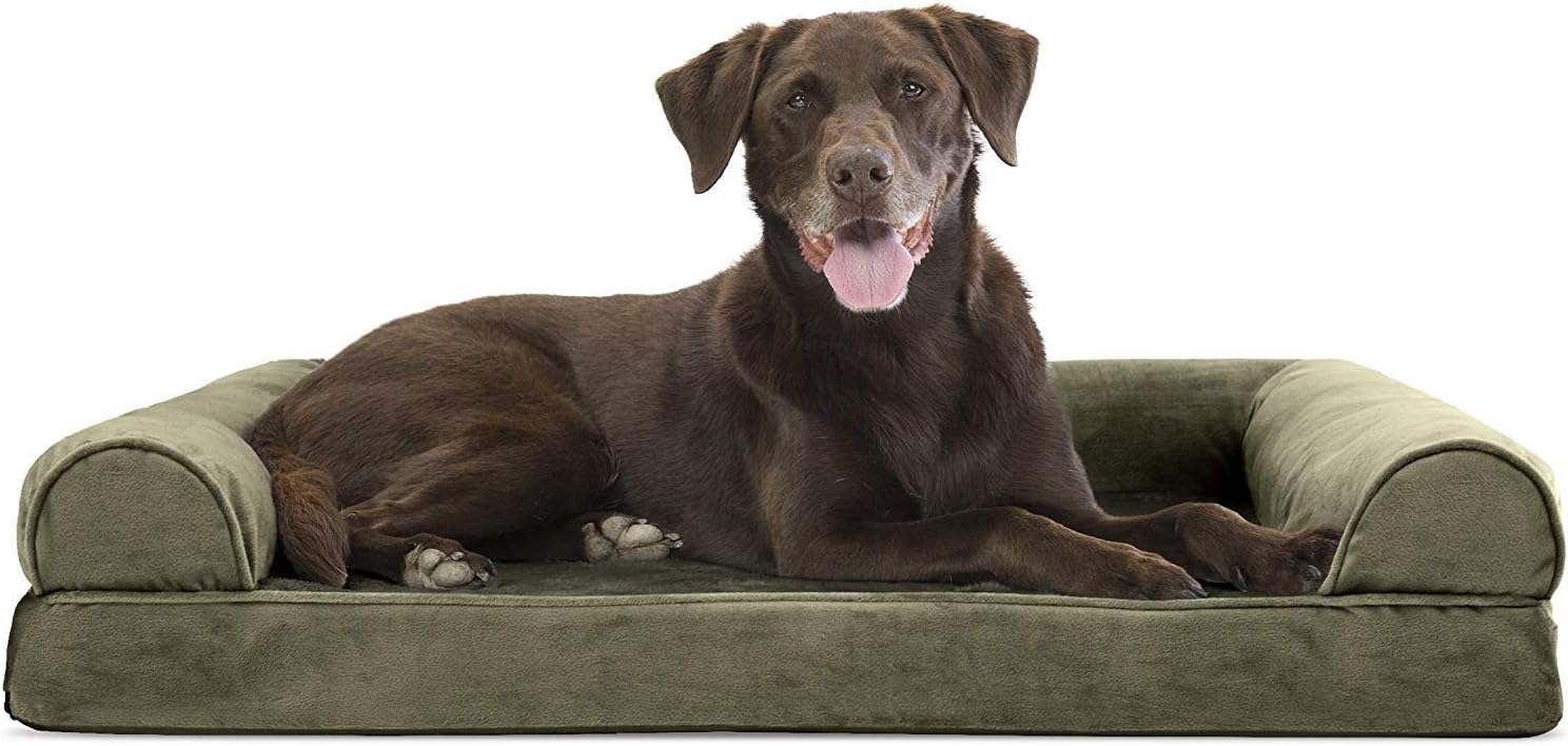 Furhaven Orthopedic Dog Bed for Large Dogs with Bolsters