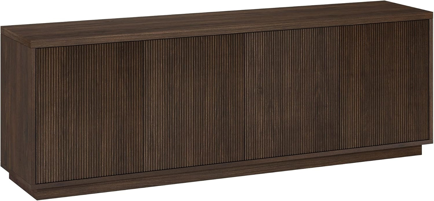 Henn&Hart 75 TV Stand in Warm Brown - Versatile Elegance