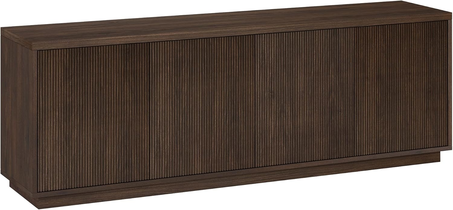Henn&Hart 75 TV Stand in Warm Brown - Versatile Elegance