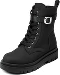 Women's Chelsea Platform Combat Boots - Chunky Lug Sole Comfort