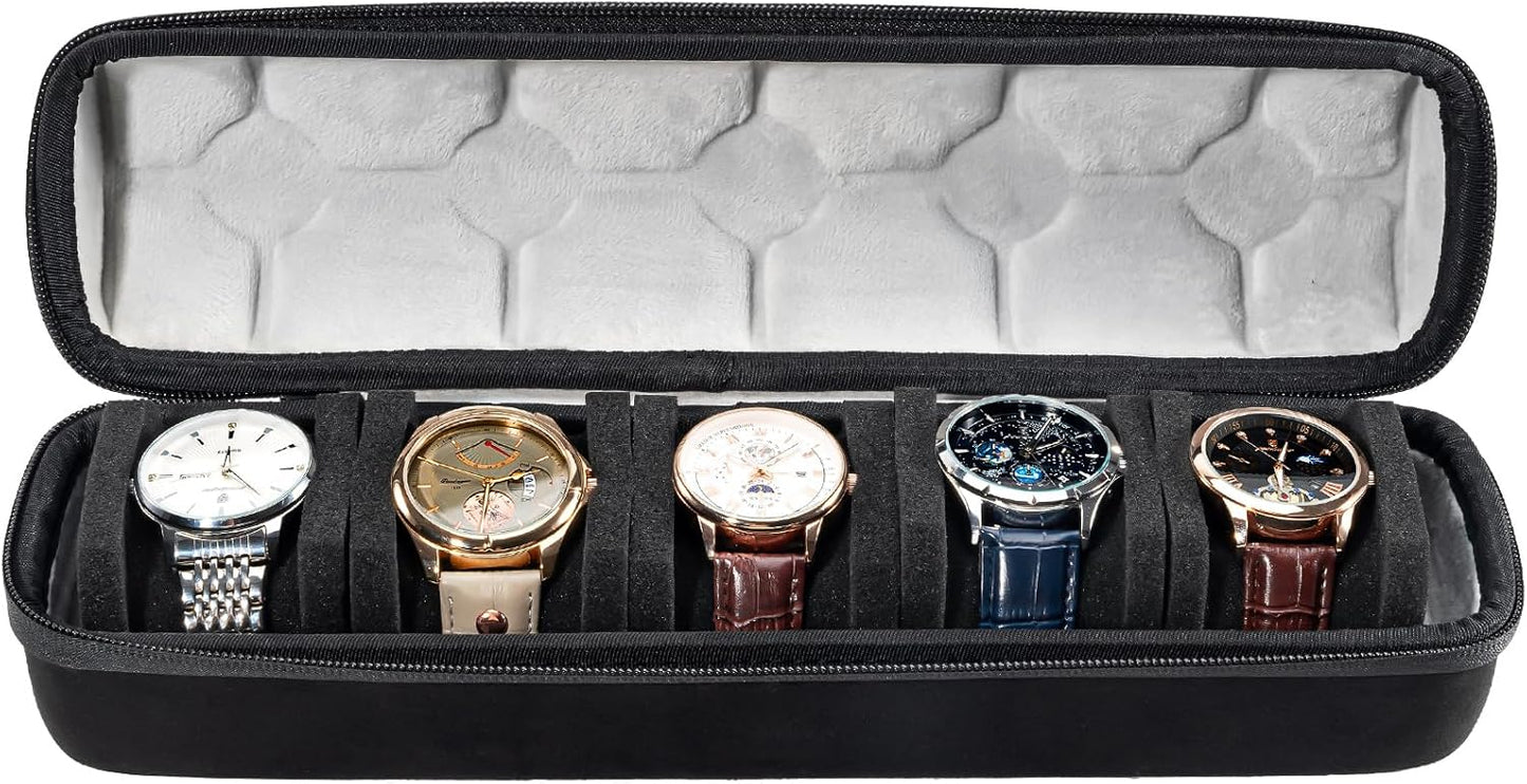 Portable 5-Slot Watch Travel Case by ProCase
