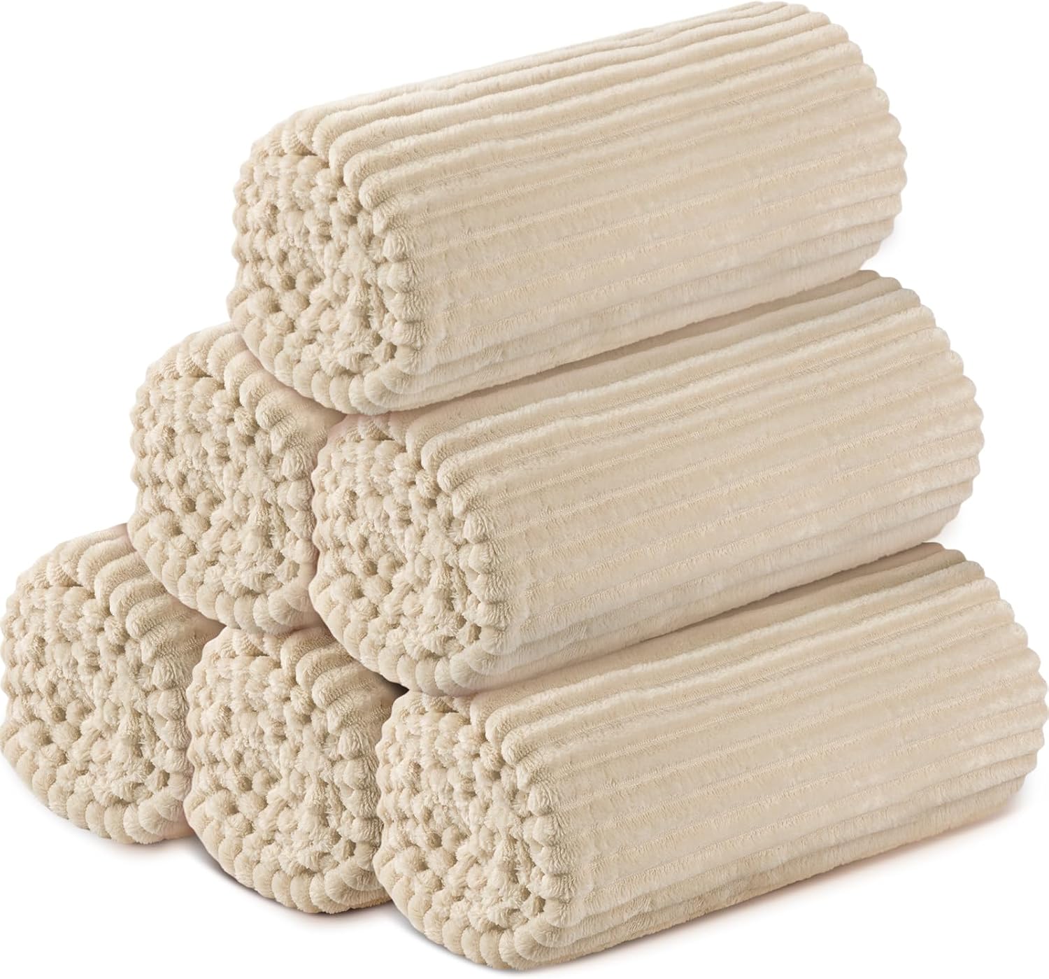 Buryeah 6 Pcs Flannel Throw Blanket for Cozy Comfort Anywhere