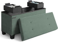 Storage Ottoman Bench with Bins, 30-in Storage Bench for Bedroom