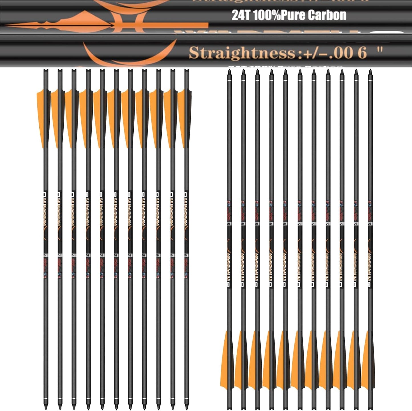High-Quality 100% Pure Carbon Crossbow Bolts for Hunting
