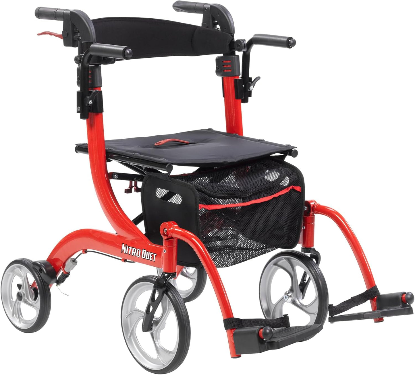 Drive Medical Nitro Dual Function Transport Wheelchair and Rollator