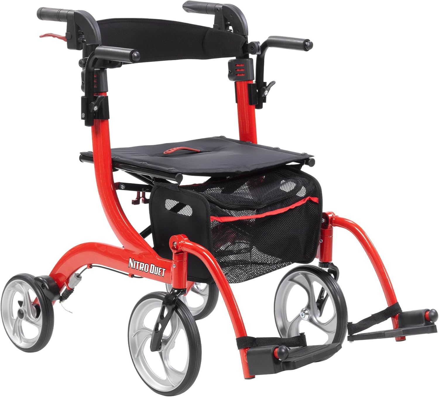 Drive Medical Nitro Dual Function Transport Wheelchair and Rollator