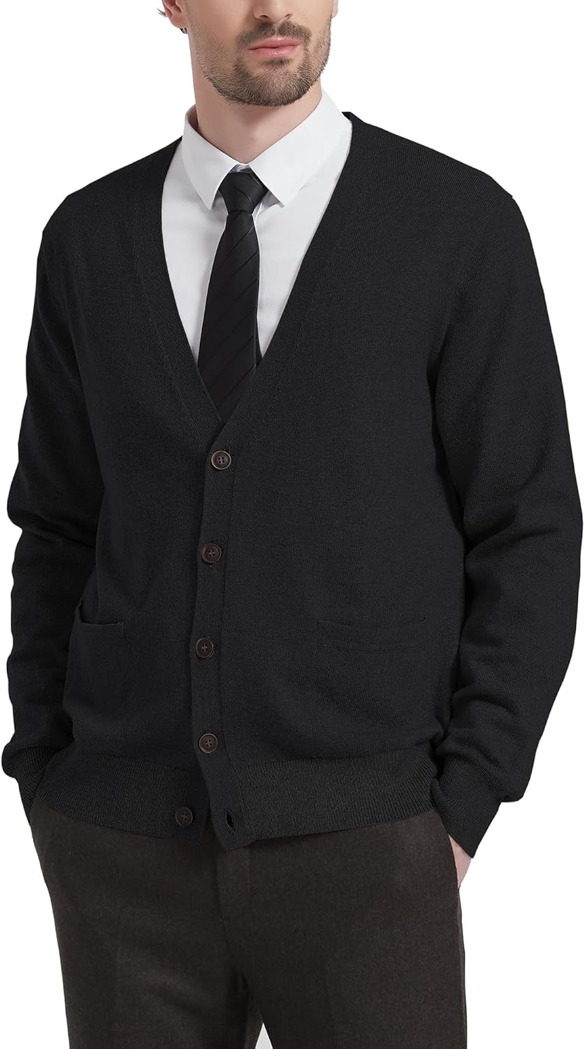 Kallspin Men's Cardigan Sweaters for All-Season Comfort and Style