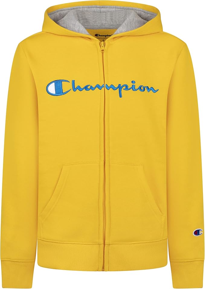 Champion Boys Fleece Hooded Zip Up Sweatshirt for Kids Wear