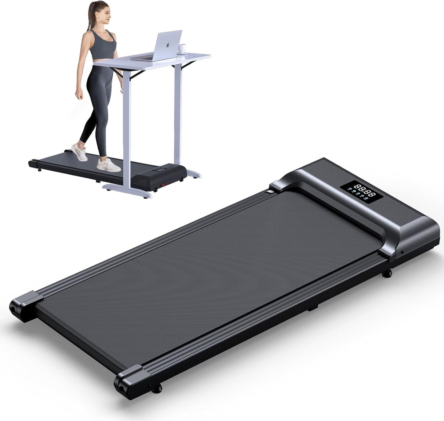 Portable Under Desk Treadmill, 2.5HP, 300lb Capacity