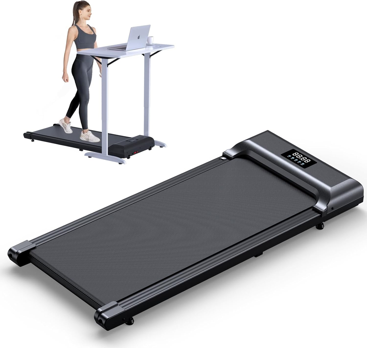 Portable Under Desk Treadmill, 2.5HP, 300lb Capacity