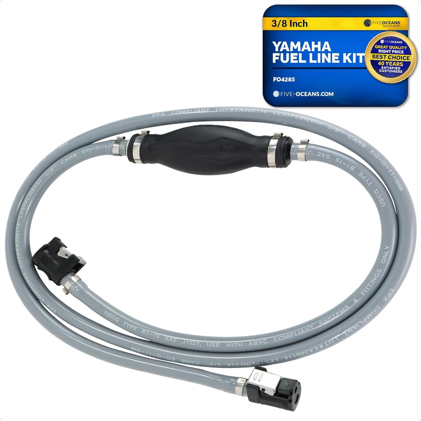 Five Oceans Yamaha Marine Boat Fuel Line Kit for Outboards
