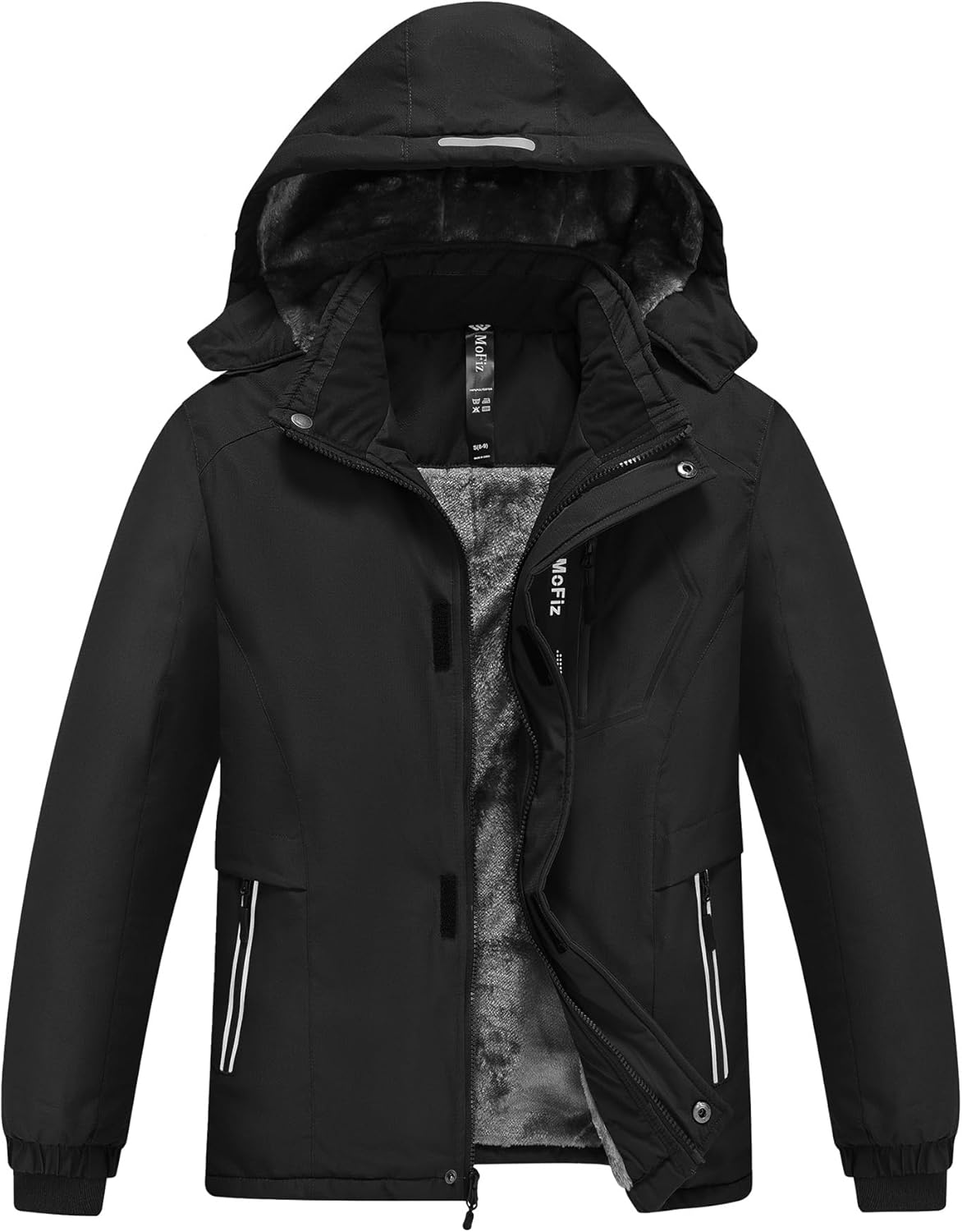MoFiz Kids Hooded Ski Jacket - Windproof & Warm 