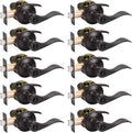 KNOBWELL Oil Rubbed Bronze Door Handle 10 Pack - Privacy Wave Lever