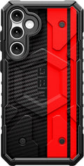Black Carbon Fiber Red Le Mans Stripes UAG Pathfinder Case for Samsung