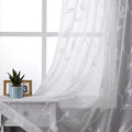 VISIONTEX White Sheer Voile Curtains 54 x 108 in - Elegant Privacy