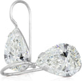 925 Sterling Silver Teardrop Earrings - Small Dainty Birthstone