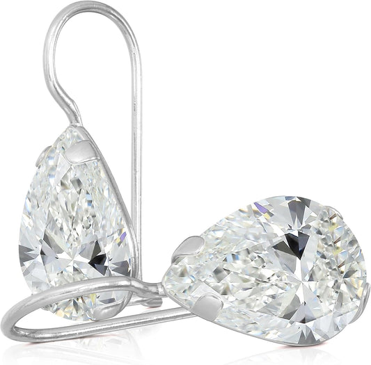 925 Sterling Silver Gemstone Teardrop Earrings for Women