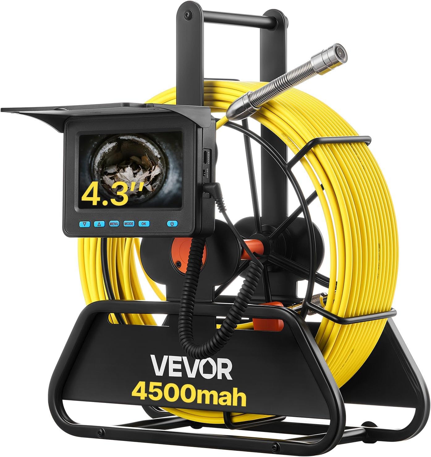 VEVOR Sewer Camera with 4.3 in Display for Drain Inspection