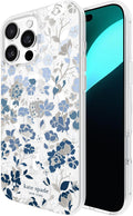 kate spade new york iPhone 16 Pro Max Case - Flowerbed Blue Gems