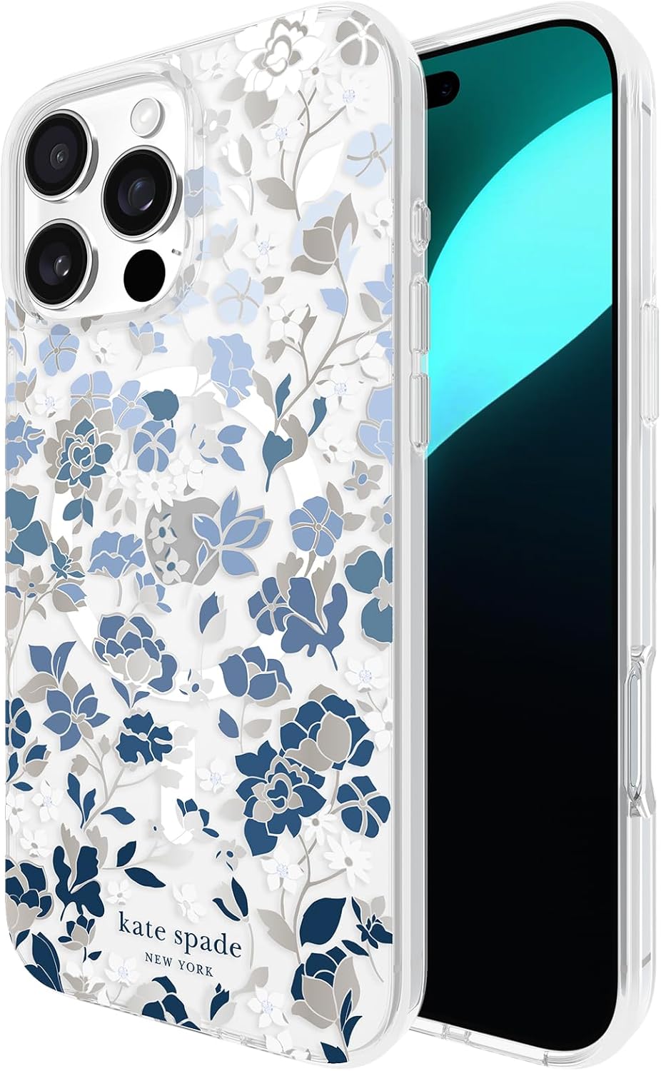 iPhone 16 Pro Max Case - Flowerbed Blue Gems - Stylish Protection