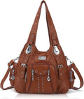 Angel Kiss Hobo Bag for Women Soft PU Leather Large Shoulder Bag