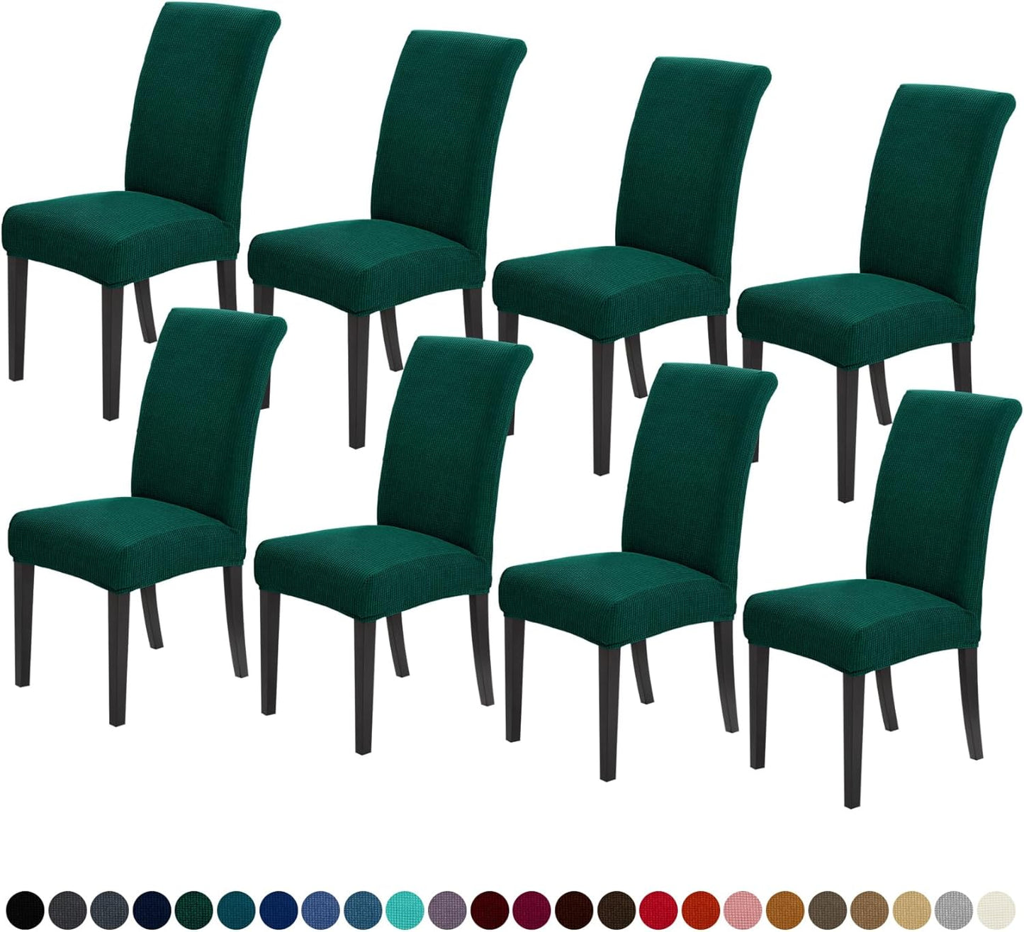 Joccun Chair Covers for Dining Room Set of 8 - Stretch Slipcovers