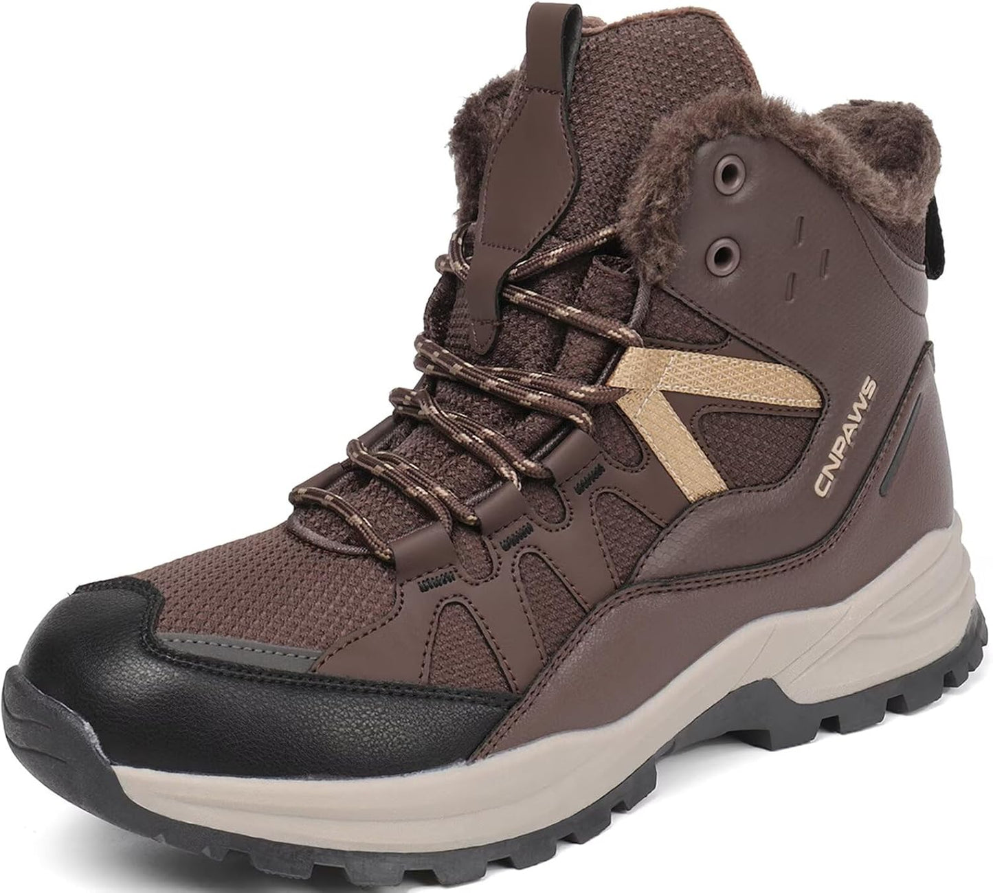 Men's Winter Snow Boots Waterproof Warm Hiking Shoes for Comfort