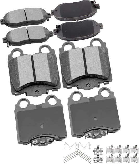 CCIYU D619 D771 Front & Rear Ceramic Brake Pads Kits for Lexus