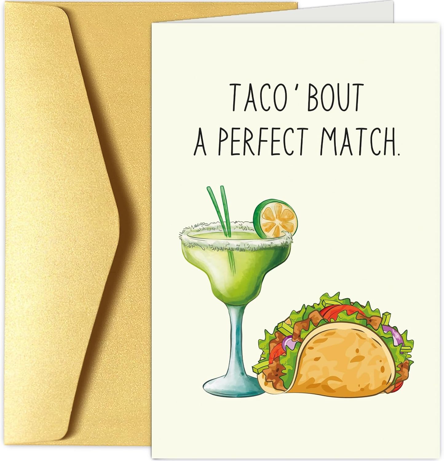 Taco & Cocktail Pun Engagement Card - Chenive