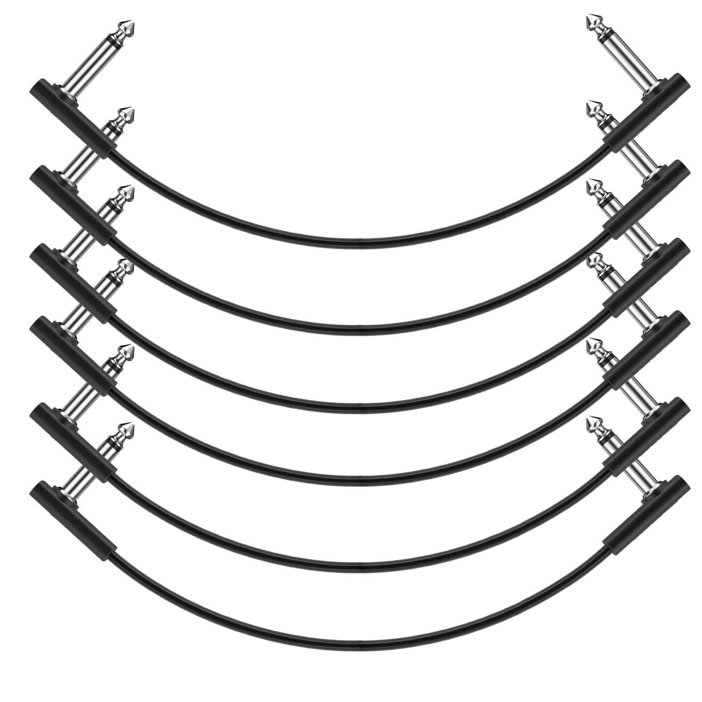 Space-Saving Donner Patch Cables for Clear Sound! 6-Pack