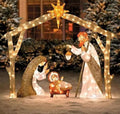 5FT Christmas Outdoor Nativity Scene with 175 Warm White Lights