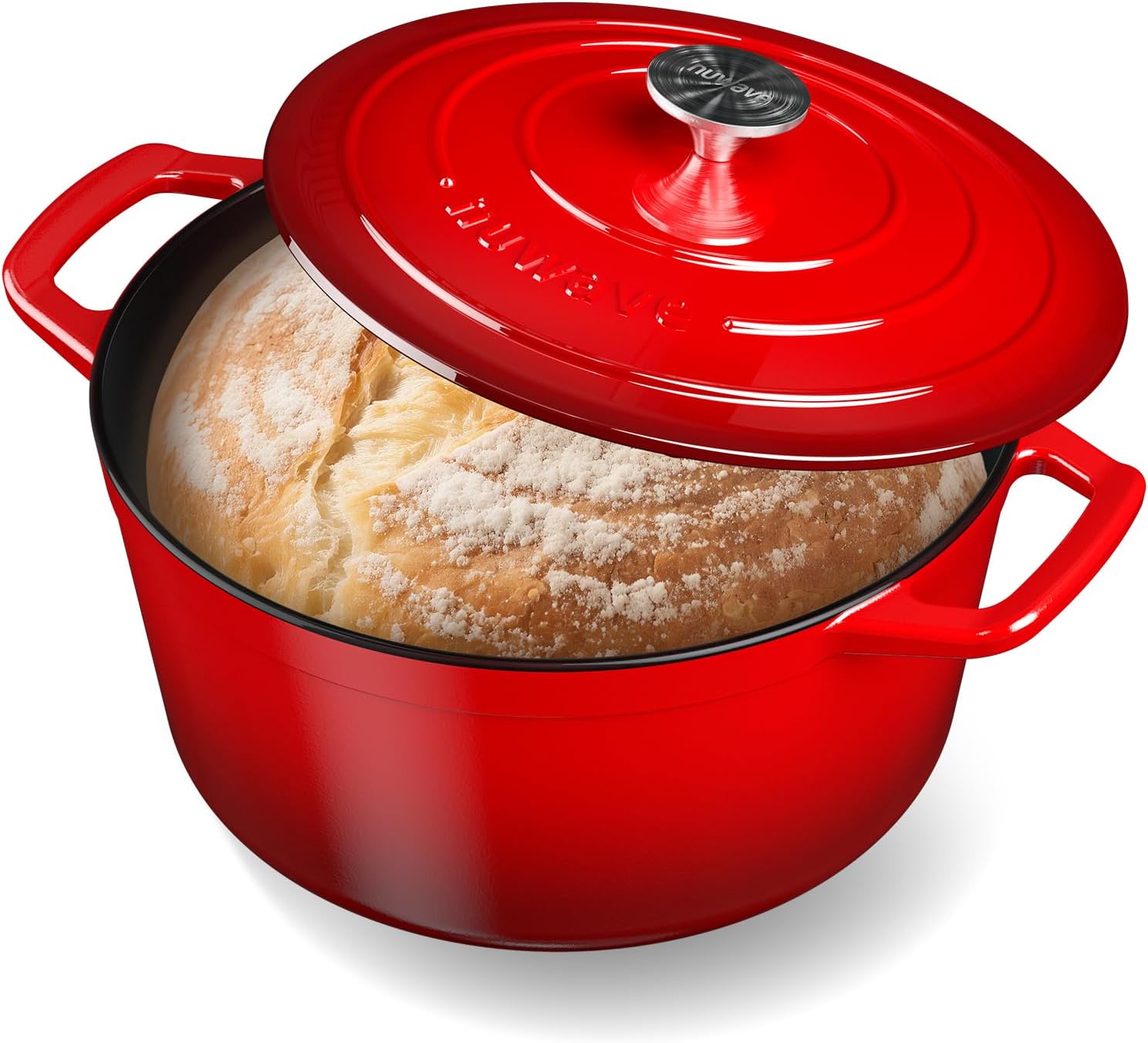 Nuwave 6QT Enameled Cast Iron Dutch Oven for Healthy Cooking