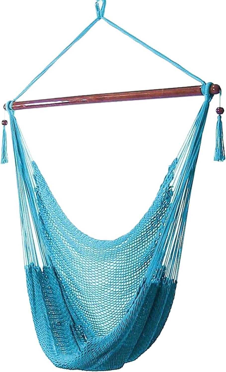 Sunnydaze Caribbean XL Hammock Swing Chair - Sky Blue