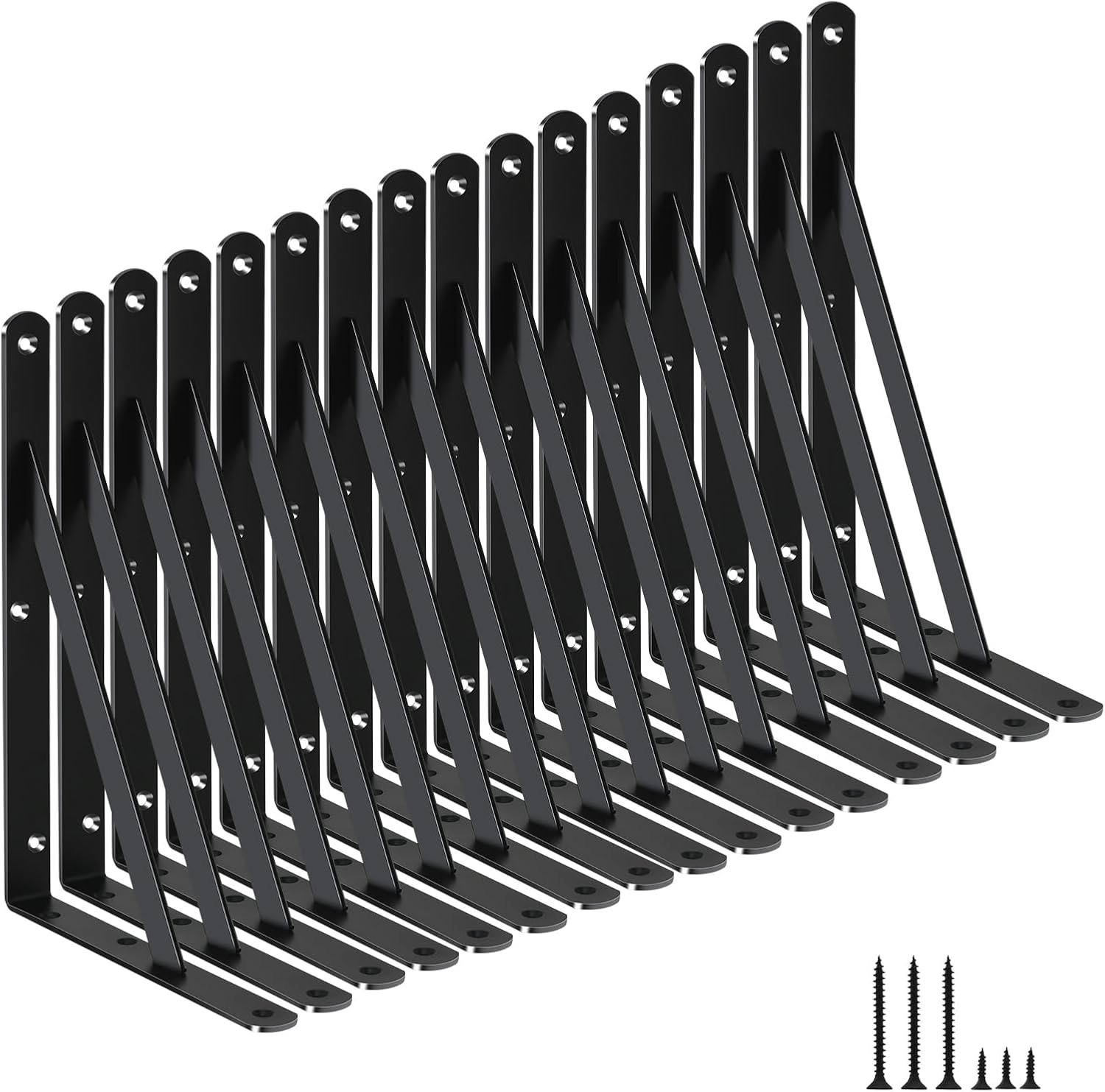Heavy Duty Shelf Brackets 16 Pack for Sturdy Support and Style