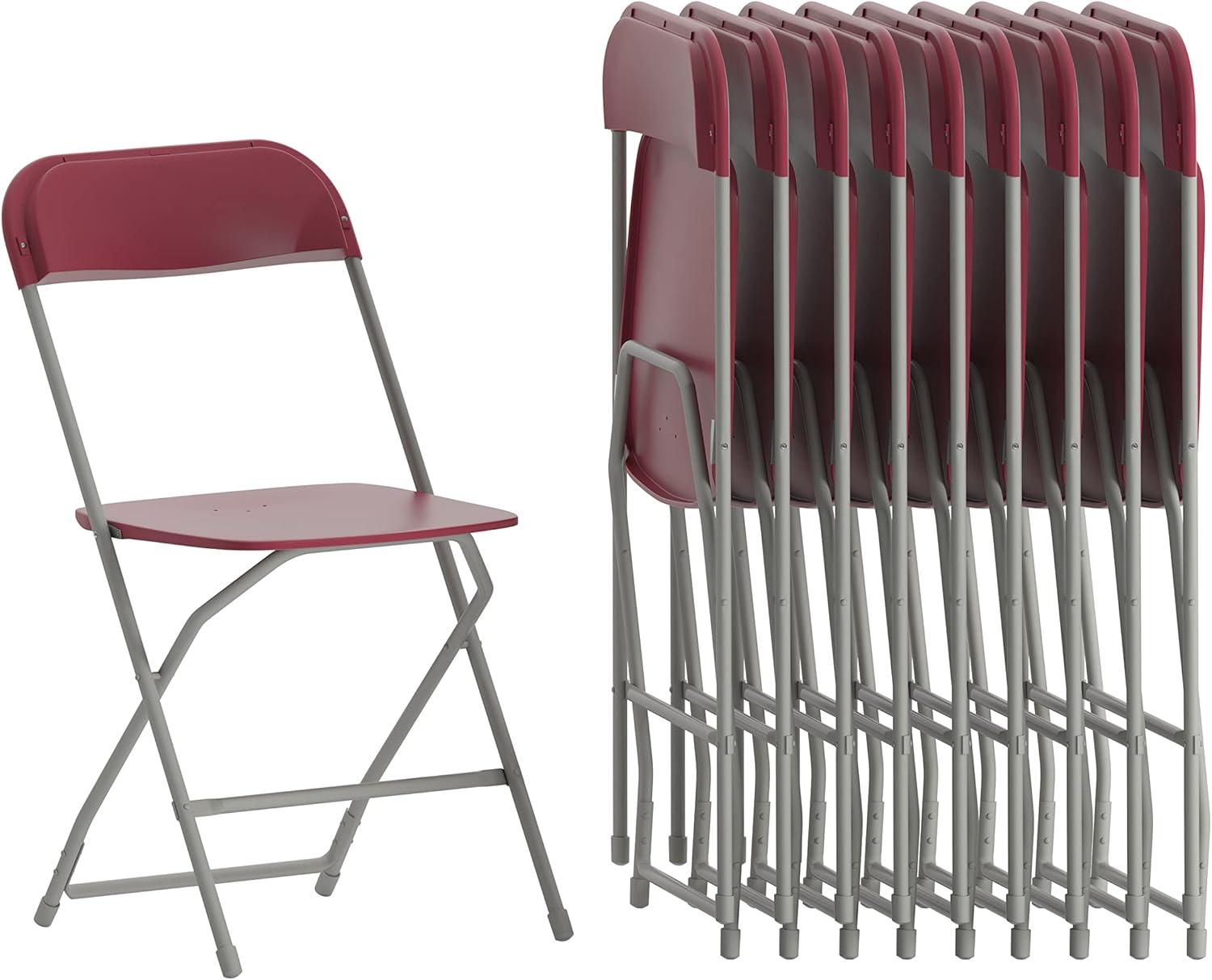 Hercules Series Plastic Folding Chair Red - 10 Pack for Events