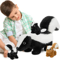 MaoGoLan 4Pcs Giant Skunk Stuffed Animal Set - Soft 22ft Mother with 3