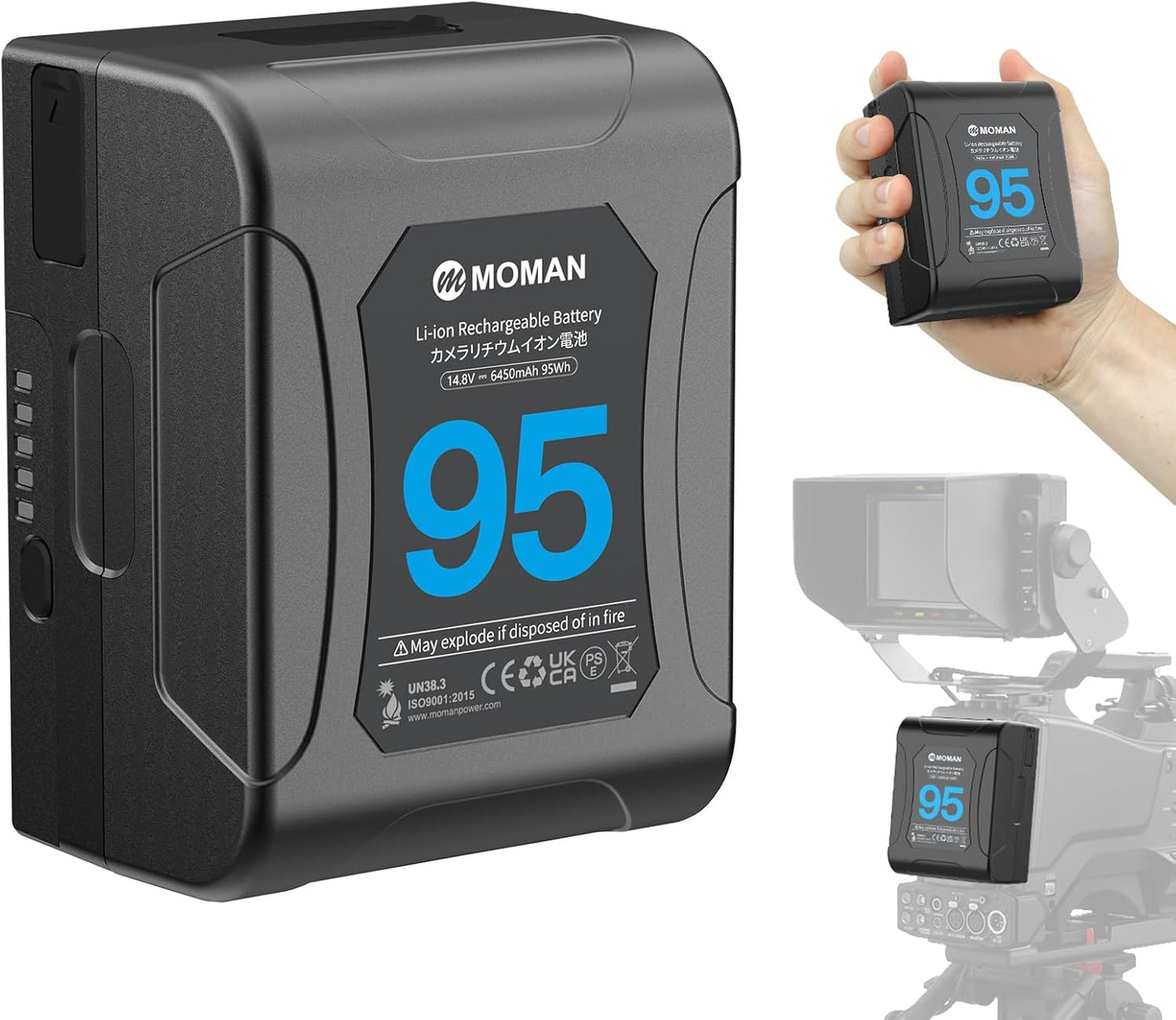 Moman Power 95 V-Mount Battery for Filmmakers and Photographers