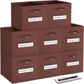 Sturdy 13x13 Storage Cube Bins Set of 8 for Organizing
