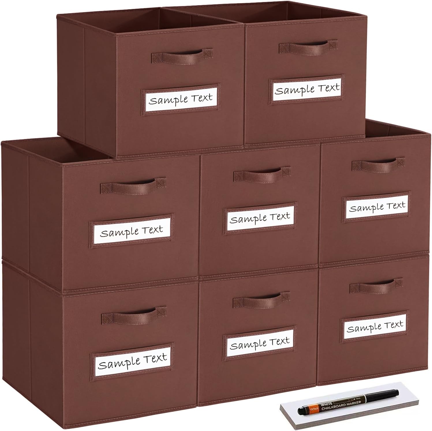 Sturdy 13x13 Storage Cube Bins Set of 8 for Organizing