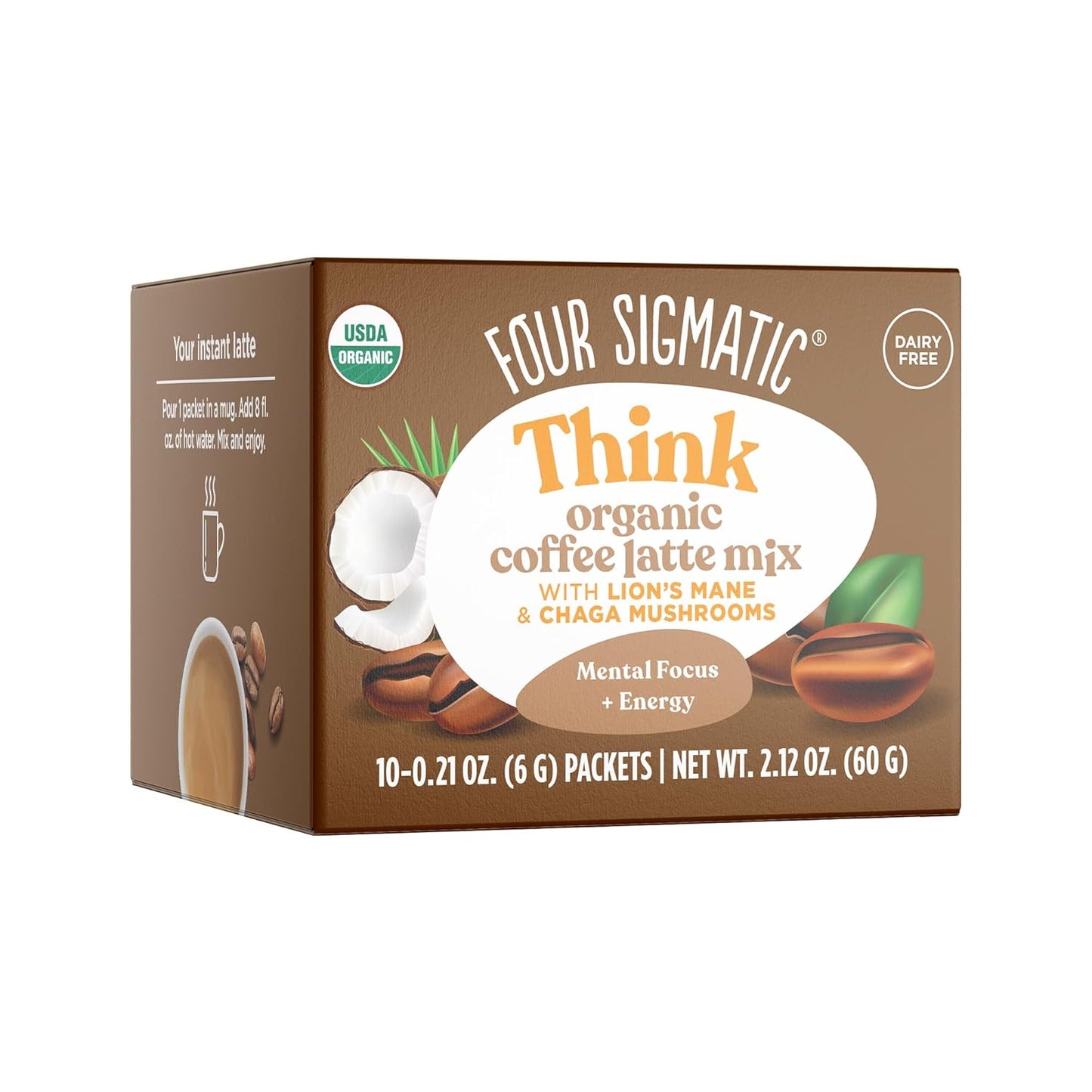 Organic Mushroom Coffee Latte | Boost Focus