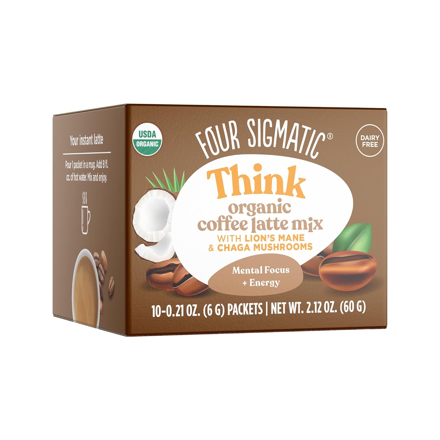 Organic Mushroom Coffee Latte | Boost Focus